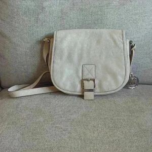 Michael Kors White Leather Saddle Bag